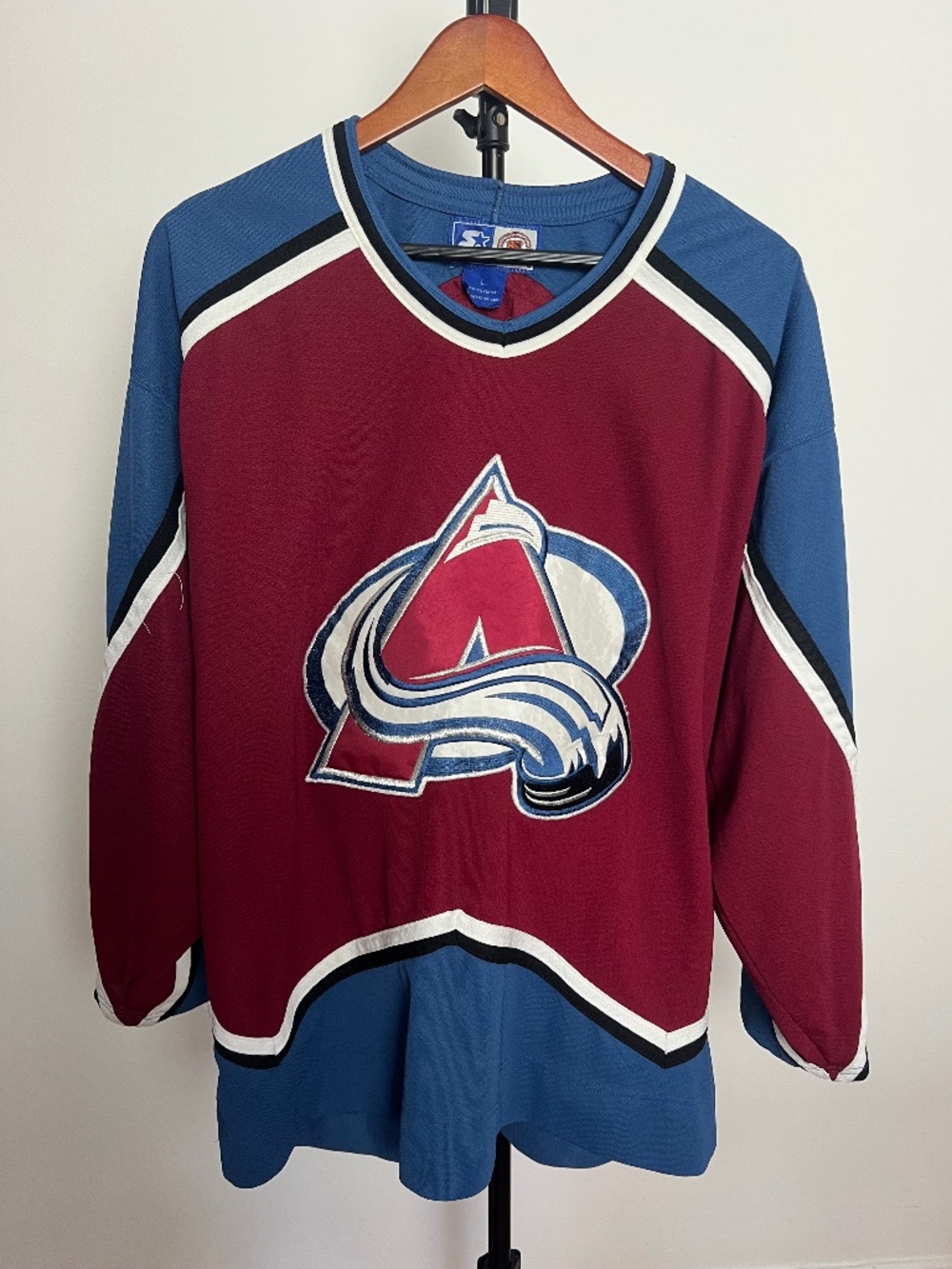 1990's Vintage Colorado Avalanche Starter Jersey *Hockey Sweater* Large